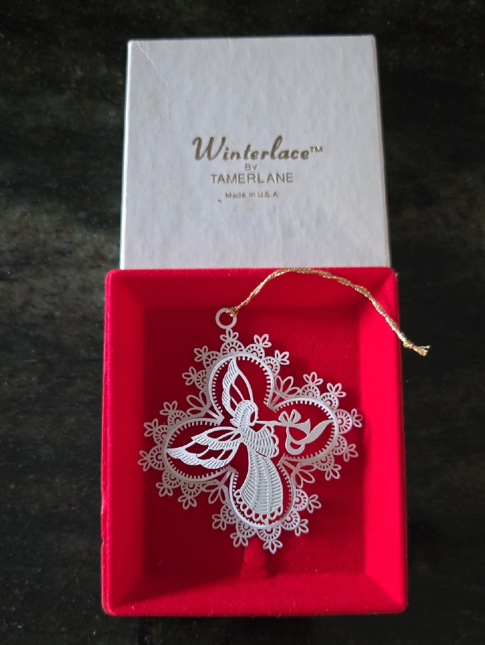 Winterlace by Tamerlane White Lace Angel Ornament